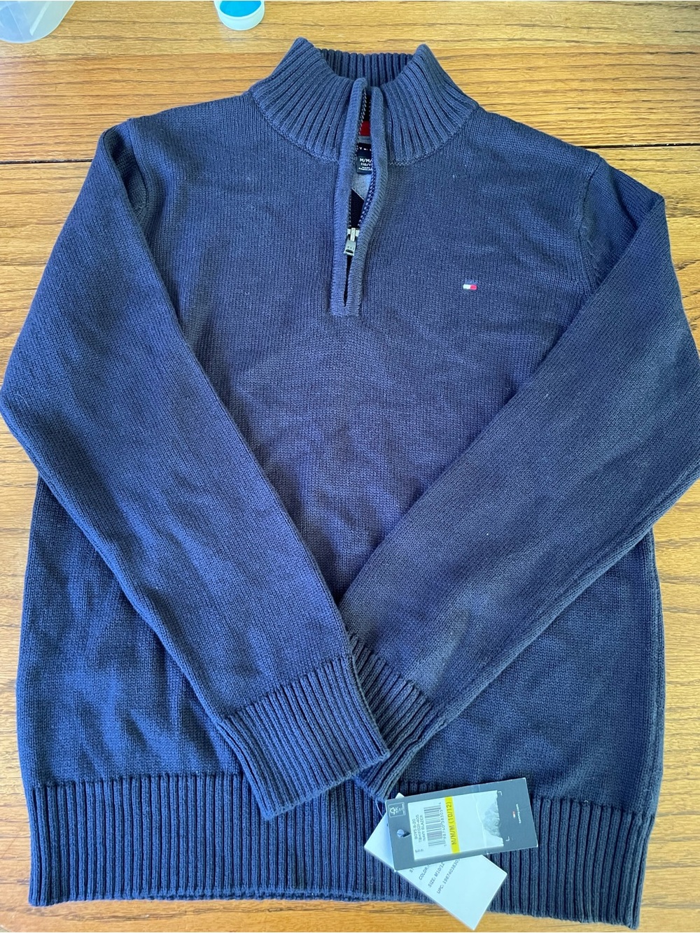 Tommy Hilfiger Men's Navy Half-Zip Pullover Sweater